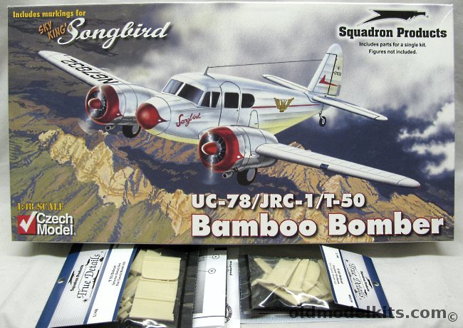 Czech Model 1/48 UC-78 / JRC-1 / T-50 Cessna Bamboo Bomber + True Details Interior and Control Surfaces - Sky King's Songbird / USAAF 1943 / US Navy 1943, 4819 plastic model kit